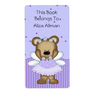 Etiqueta Rótulo do Livreto do Urso Leiteiro Azul