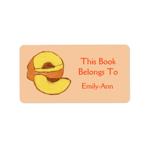 Etiqueta Rótulo do Livro de Pêssegos
