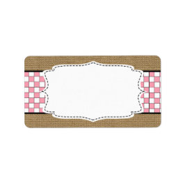 Etiqueta Rótulo do nome do vazio cor-de-rosa do Baby Q