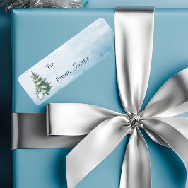 Etiqueta Rótulo do Presente de Natal do Woodland Penguin