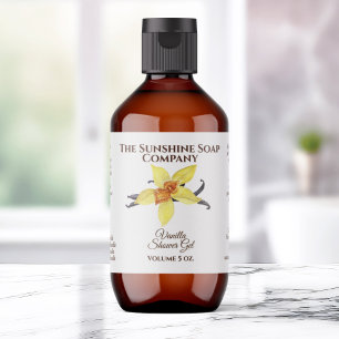Etiqueta Rótulo do produto do corpo e do bath - baunilha -