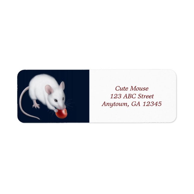 Etiqueta Rótulo do Rato Branco (Frente)