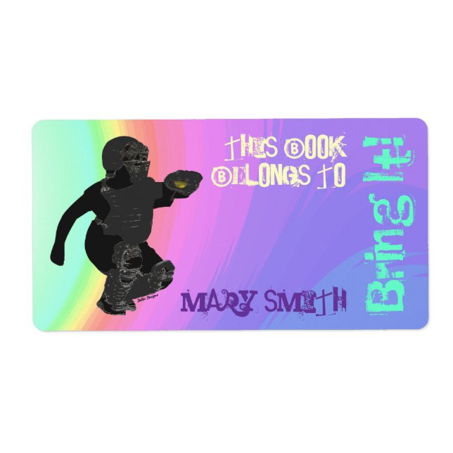 Etiqueta Rótulo do Softball Fastpitch (Frente)