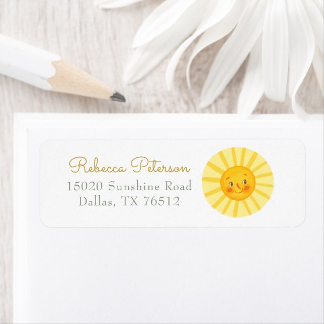 Etiqueta Rótulo do Sol Feliz (Insitu)