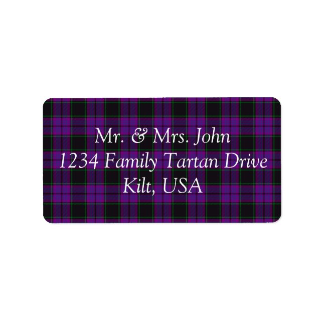 Etiqueta Rótulo do Tartan Laird (Frente)