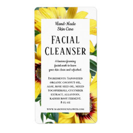 Etiqueta Rótulo do Vinheta do Produto de Girassol