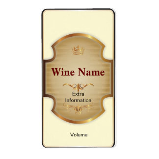 Etiqueta Rótulo do Vinho Branco da Prateleira Superior