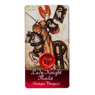 ETIQUETA RÓTULO DO VINHO DA PRIMEIRA SENHORA KNIGHT, SELO D