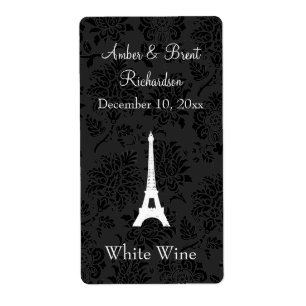 Etiqueta Rótulo do vinho Damask Paris