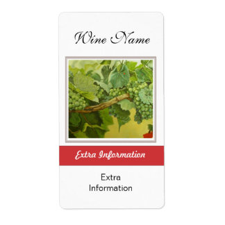 Etiqueta Rótulo do Vinho Vermelho