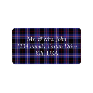 Etiqueta Rótulo Dunlap Tartan