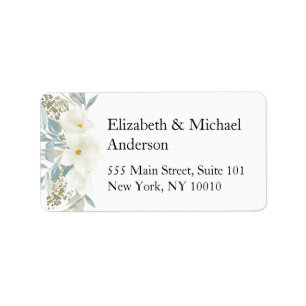 Etiqueta Rótulo floral, Magnolia leafy específico do clie