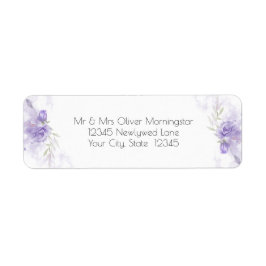 Etiqueta Rótulo Floral Rosa violeta violeta russa