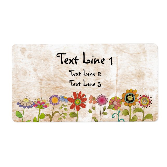 Etiqueta Rótulo Flores (Frente)