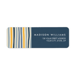 Etiqueta Rótulo Flores Modernas de Linhas Coloridas