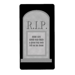 Etiqueta Rótulo Fred Tombstone