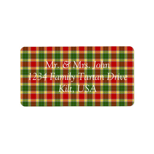 Etiqueta Rótulo Gibson Tartan (Frente)