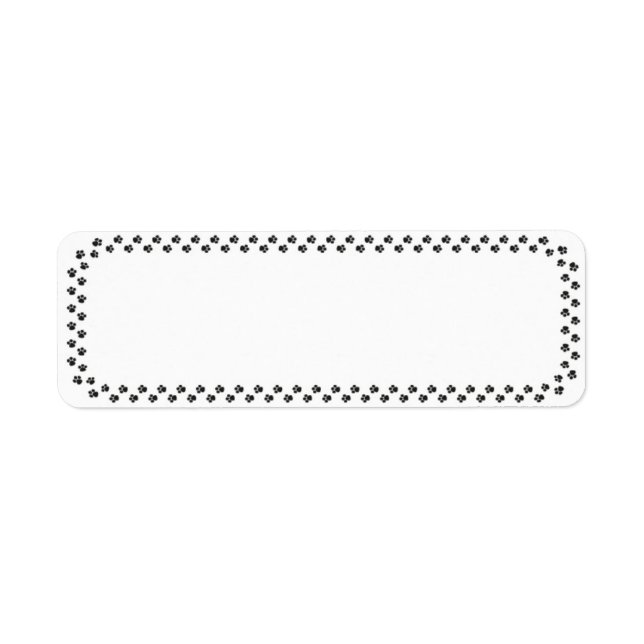 Etiqueta Rótulo Impressão de Cães (Frente)