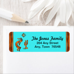 Etiqueta Rótulo Kokopelli Sudoeste