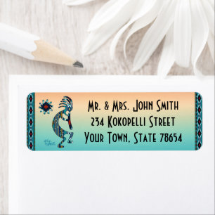 Etiqueta Rótulo Kokopelli Sudoeste