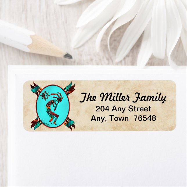 Etiqueta Rótulo Kokopelli Sudoeste (Insitu)