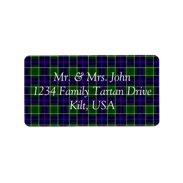 Etiqueta Rótulo Leslie Tartan (Frente)