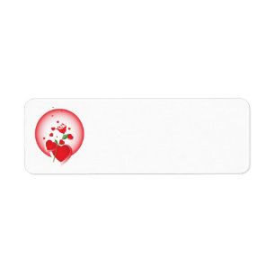 Etiqueta Rótulo Love Hearts Round 23431661