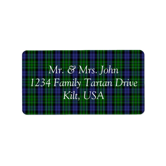 Etiqueta Rótulo MacCallum Tartan (Frente)