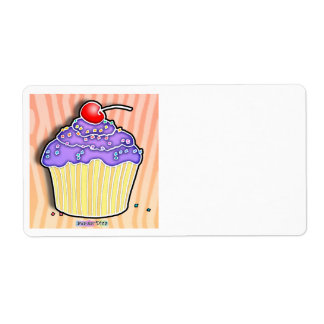 Etiqueta RÓTULO MÉDIA DO CUPCAKE Fosco lavanda