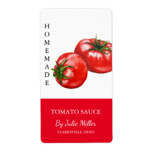 Etiqueta Rótulo moderno de molho de tomate caseiro