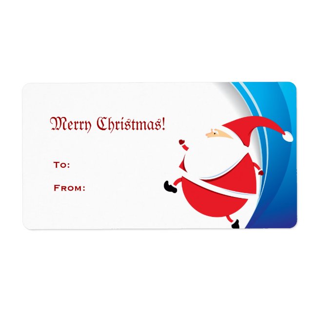 Etiqueta Rótulo Papai Noel Feliz Natal (Frente)