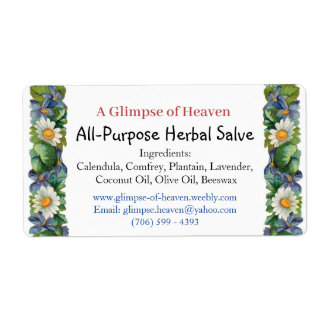 Etiqueta Rótulo para um frasco de sal