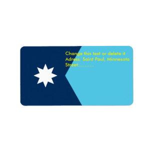 Etiqueta Rótulo Personalizado com a Bandeira de Minnesota, 