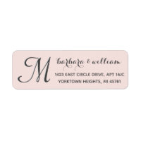 Rótulo Personalizado de Monograma de Duas Cores, C