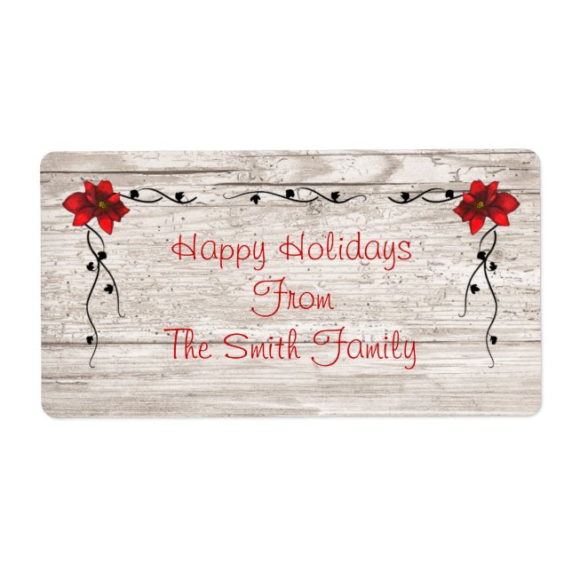 Etiqueta Rótulo Poinsettia (Frente)