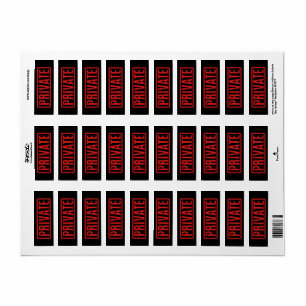 Etiqueta Rótulo Privado Preto Escrito