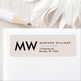 Etiqueta Rótulo profissional de monograma moderno mínimo