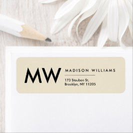 Etiqueta Rótulo profissional de monograma moderno mínimo