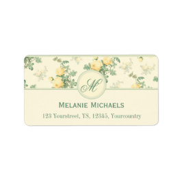 Etiqueta Rótulo romântico de endereços florais rótulos de r