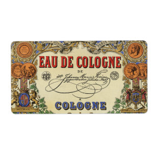 Etiqueta Rótulo Romântico de Perfume Parisiense Vintage.