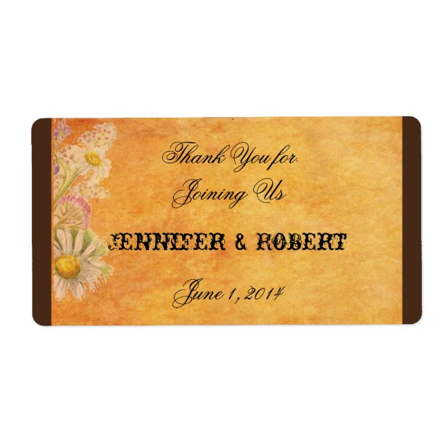 Etiqueta Rótulo Rótulo da Garrafa Urticária (Frente)