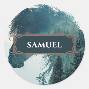 Etiqueta Rótulo Rótulo Rótulo do Cavalo Russo