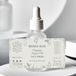 Etiqueta Rótulo Rustic Botanical Sage Green Cosmético Produ