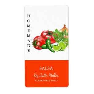 Etiqueta Rótulo Salsa Homemade Moderna