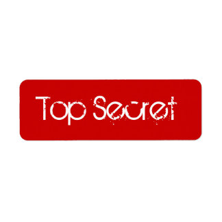 Etiqueta Rótulo Secreto Superior Vermelho