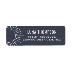 Etiqueta Rótulo Sun do marinho