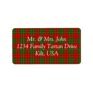 Etiqueta Rótulo Tartan Cumming