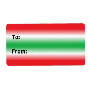 Etiqueta Rótulo Vermelho e Verde