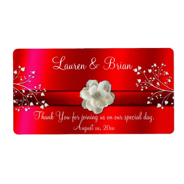 Etiqueta Rótulo Vermelho Elegante/16 Doce (Frente)