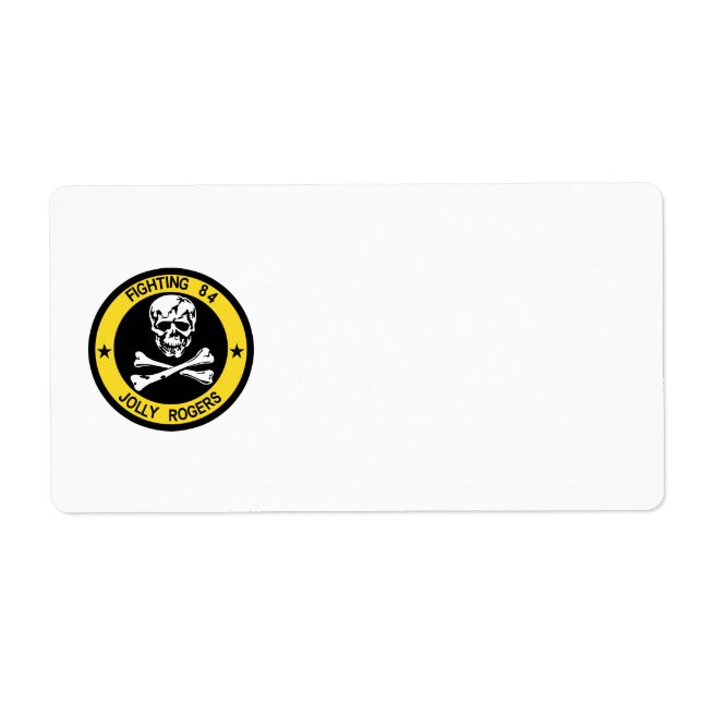 Etiqueta Rótulo VF-84 Jolly Rogers (Frente)
